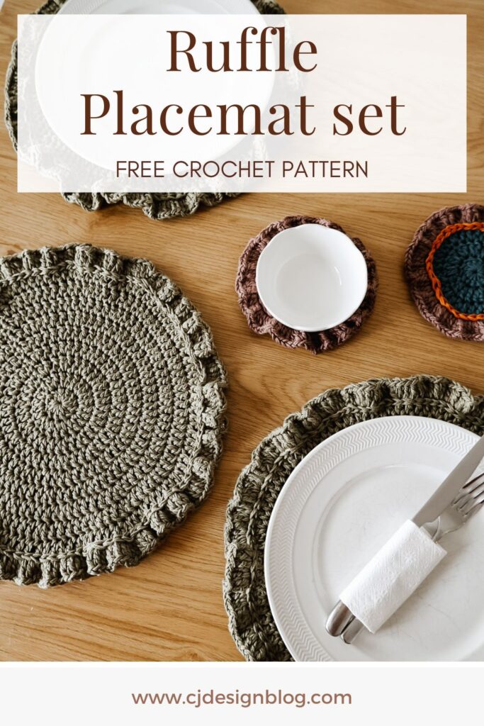 Ruffle Placemat Set – The best crochet pattern for beginners - CJ ...