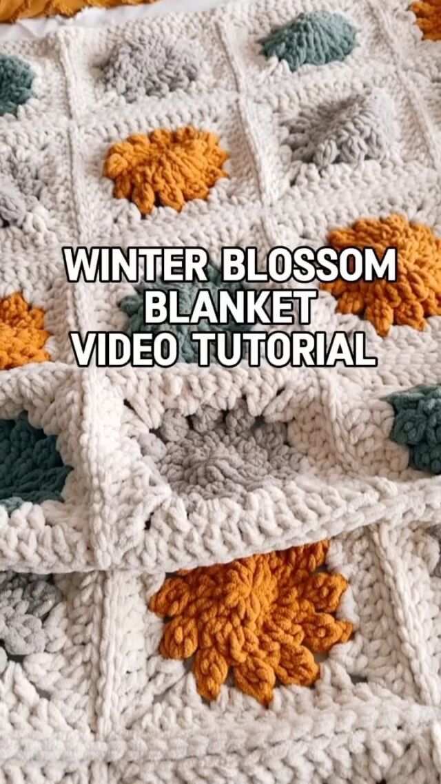 How to Crochet a Chunky granny squares blanket – Free Pattern - CJ Design  Blog